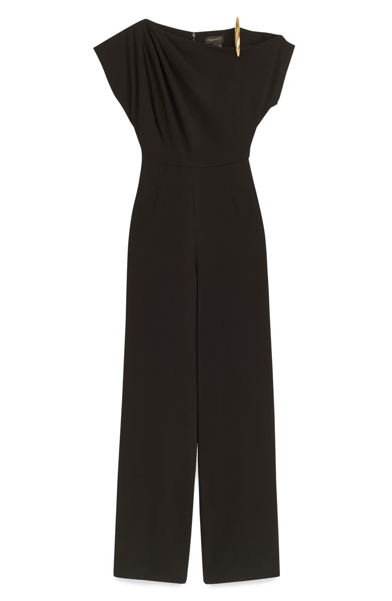 Donna Karan New York Caddy Cold Shoulder Crepe Jumpsuit, Alternate, color,