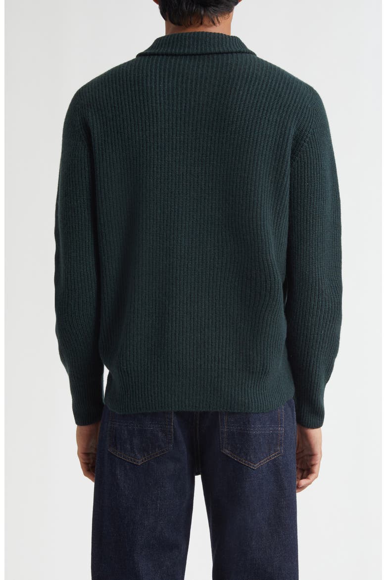 Mallam Recycled Cashmere & Merino Wool Zip Cardigan, Alternate, color, DOUGLAS FIR