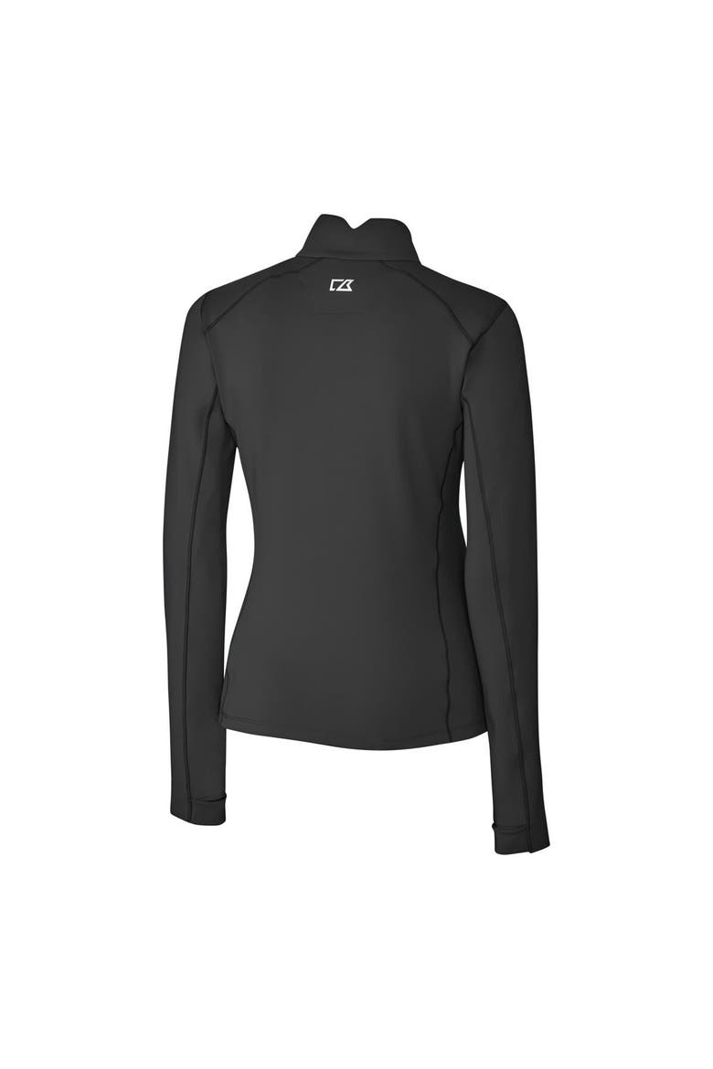 Women's Cutter & Buck  Black El Paso Chihuahuas Traverse DryTec Stretch Quarter-Zip Pullover Top, Alternate, color, Black