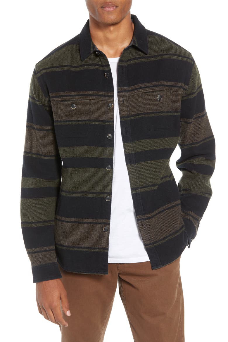 Mount Royal Slim Fit Shirt Jacket, Main, color, BLACK