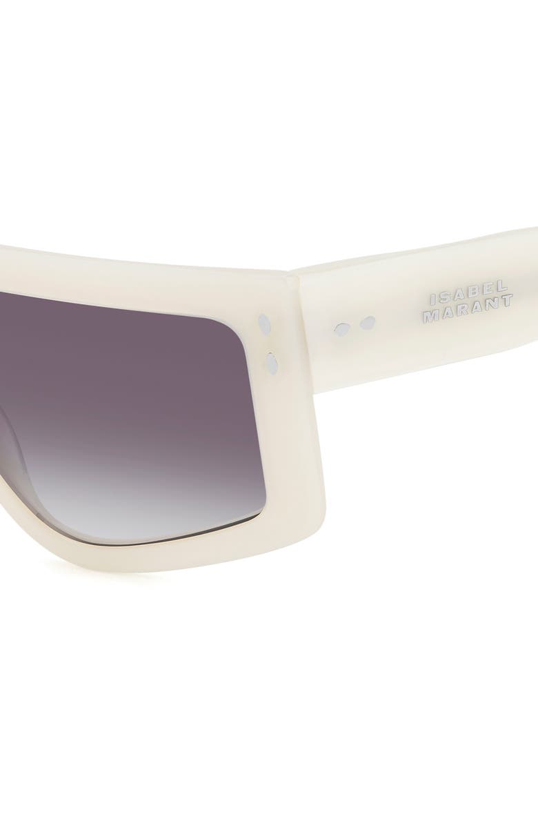 Isabel Marant 99mm Gradient Flat Top Sunglasses, Alternate, color, Pearl White/ Grey Shaded
