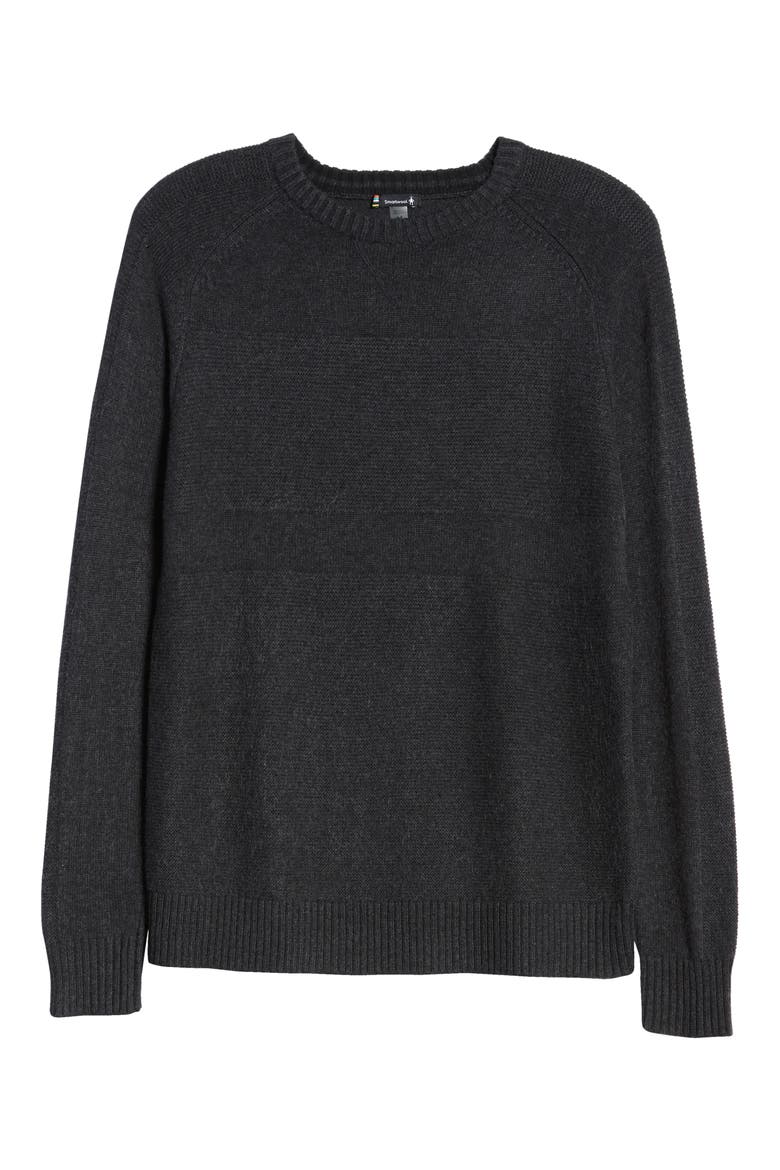 Ripple Ridge Crewneck Sweater, Alternate, color, CHARCOAL HEATHER