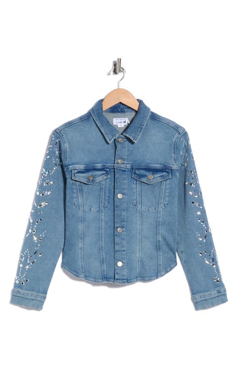 Fitted Embellished Trucker Jacket