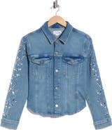 Good American Fitted Embellished Trucker Jacket