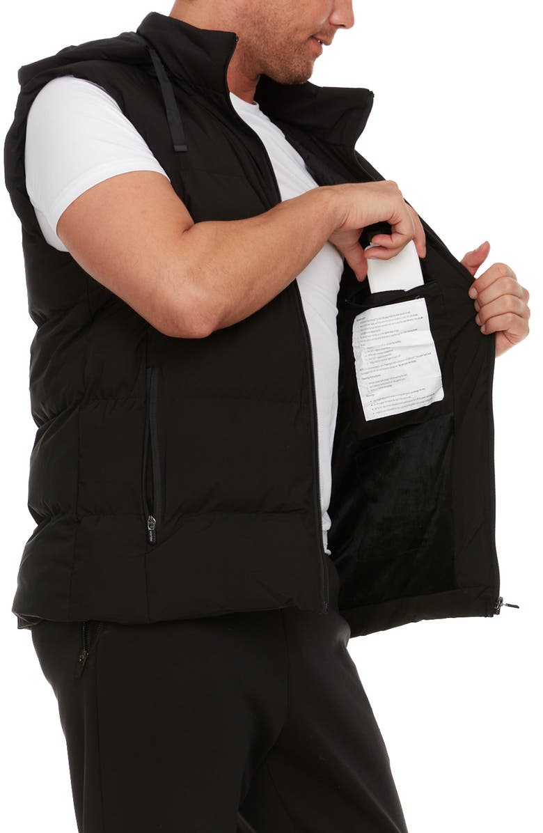 HELIOS THE HEATED COAT Helios Paffuto Water Resistant Heated Vest with Power Bank, Alternate, color, 
