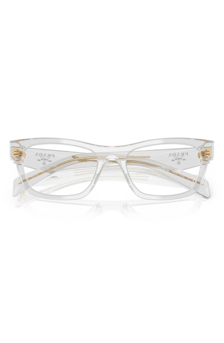 Prada 54mm Butterfly Optical Glasses, Alternate, color, Transparent Grey