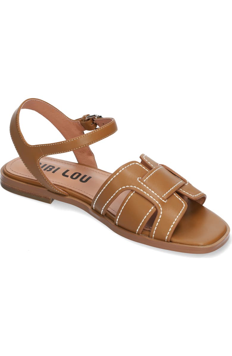 Bibi Lou Holly Ankle Strap Sandal, Main, color, Cuero