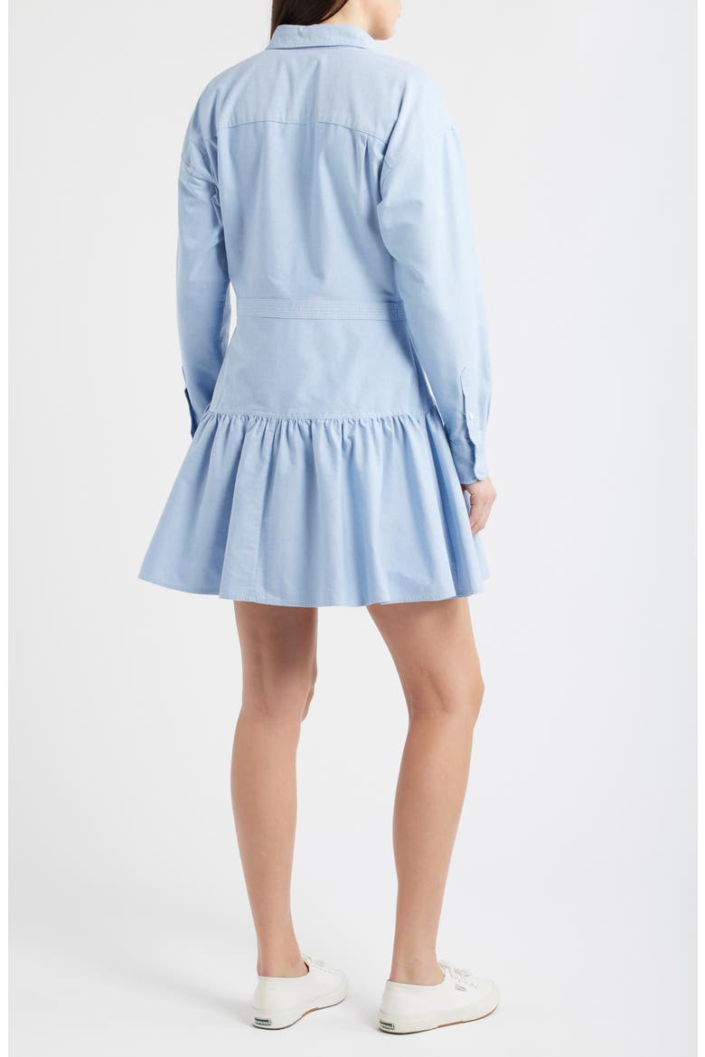 Long Sleeve Cotton Shirtdress, Alternate, color, BSR BLUE