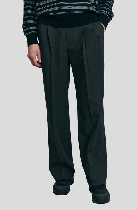 Pleated Semi-Wide Slacks