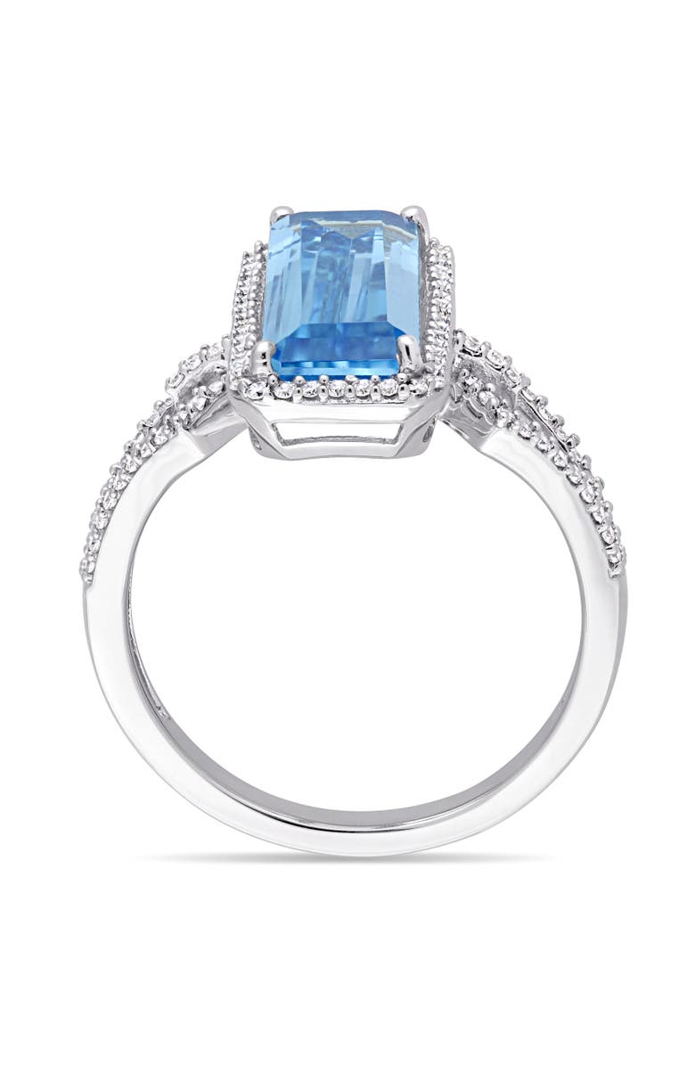 Julianna B. Topaz & Diamond Octagon Halo Ring 14k, Alternate, color, Topaz