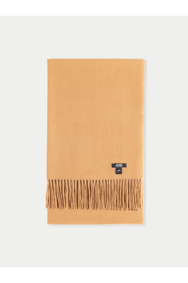 Oversized Cashmere Woven Scarf, Main, color, almond