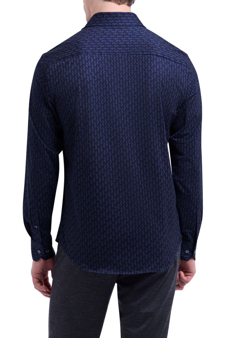 James OoohCotton® Geo Print Button-Up Shirt, Alternate, color, NAVY