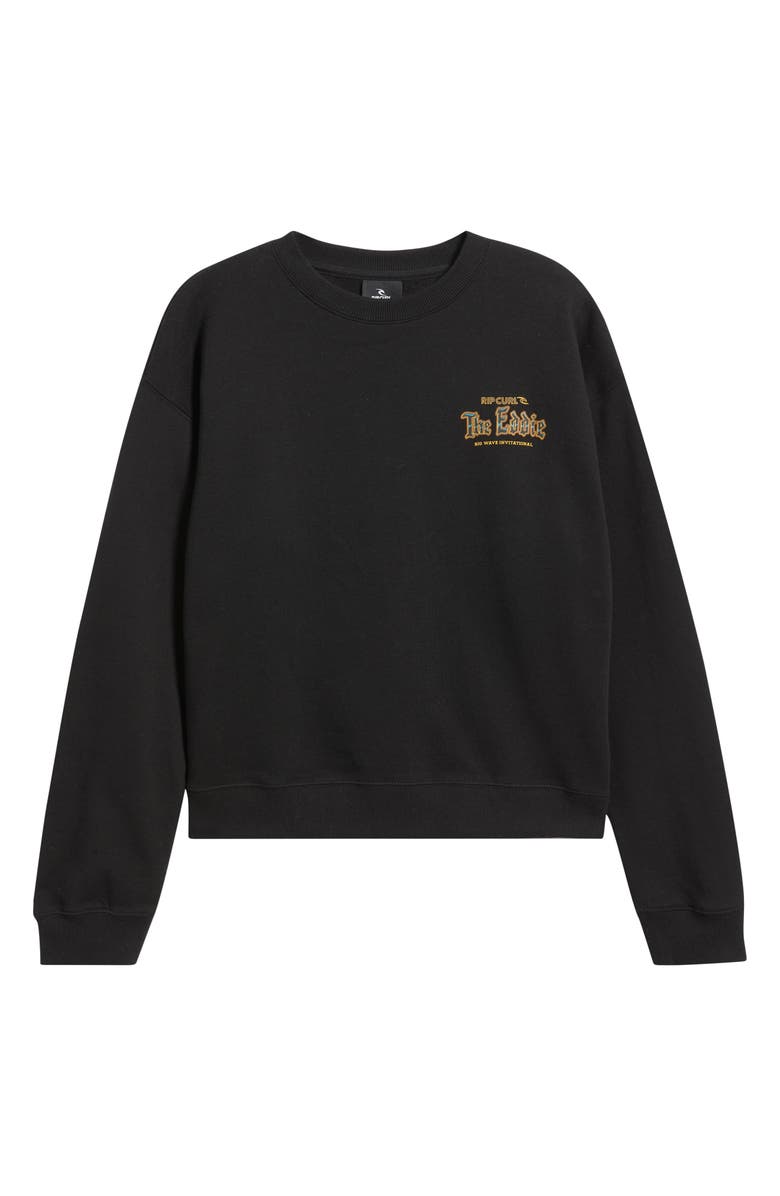 Rip Curl Eddie Would Go Crewneck Sweatshirt, Main, color, Black