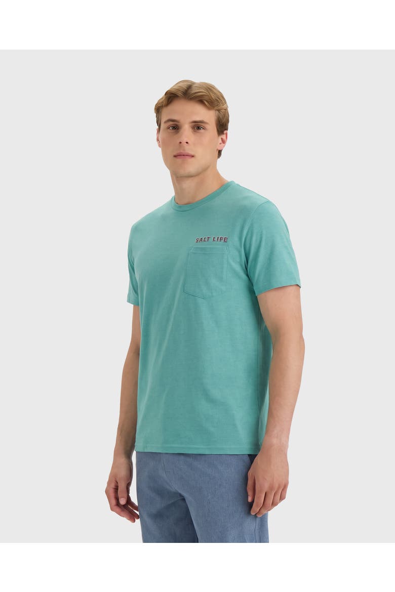 Offshore Catch Short Sleeve Tee, Alternate, color, OCEAN SPRAY