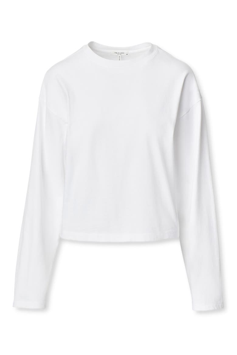 Kelley Boxy Long Sleeve Cotton Jersey T-Shirt, Alternate, color, WHITE