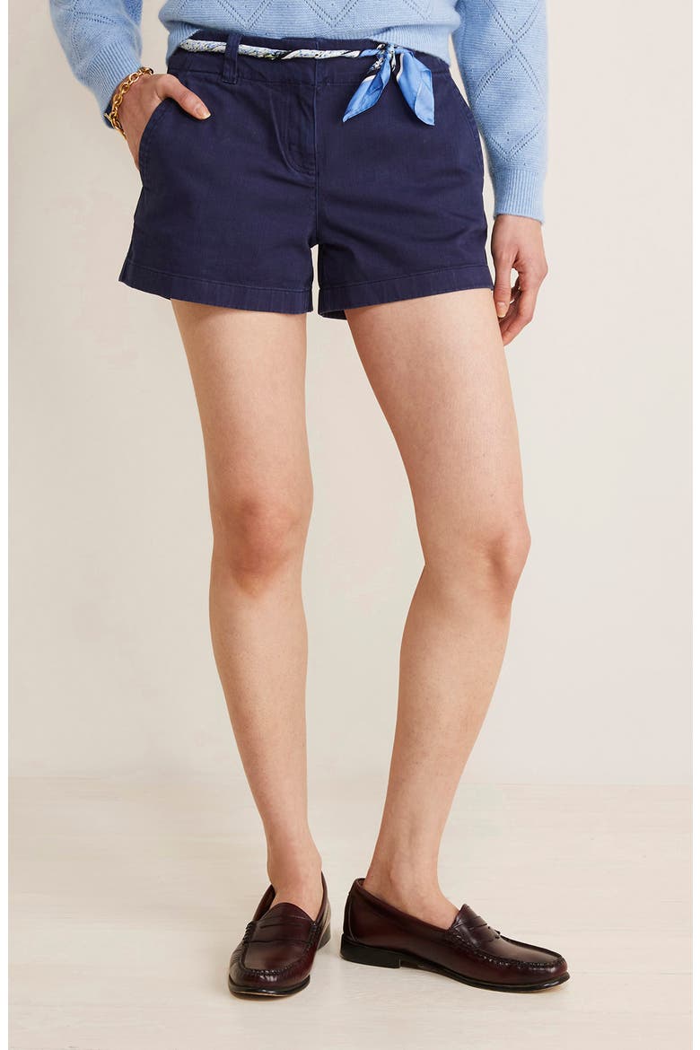 Herringbone Stretch Cotton Shorts, Alternate, color, NAUTICAL NAVY