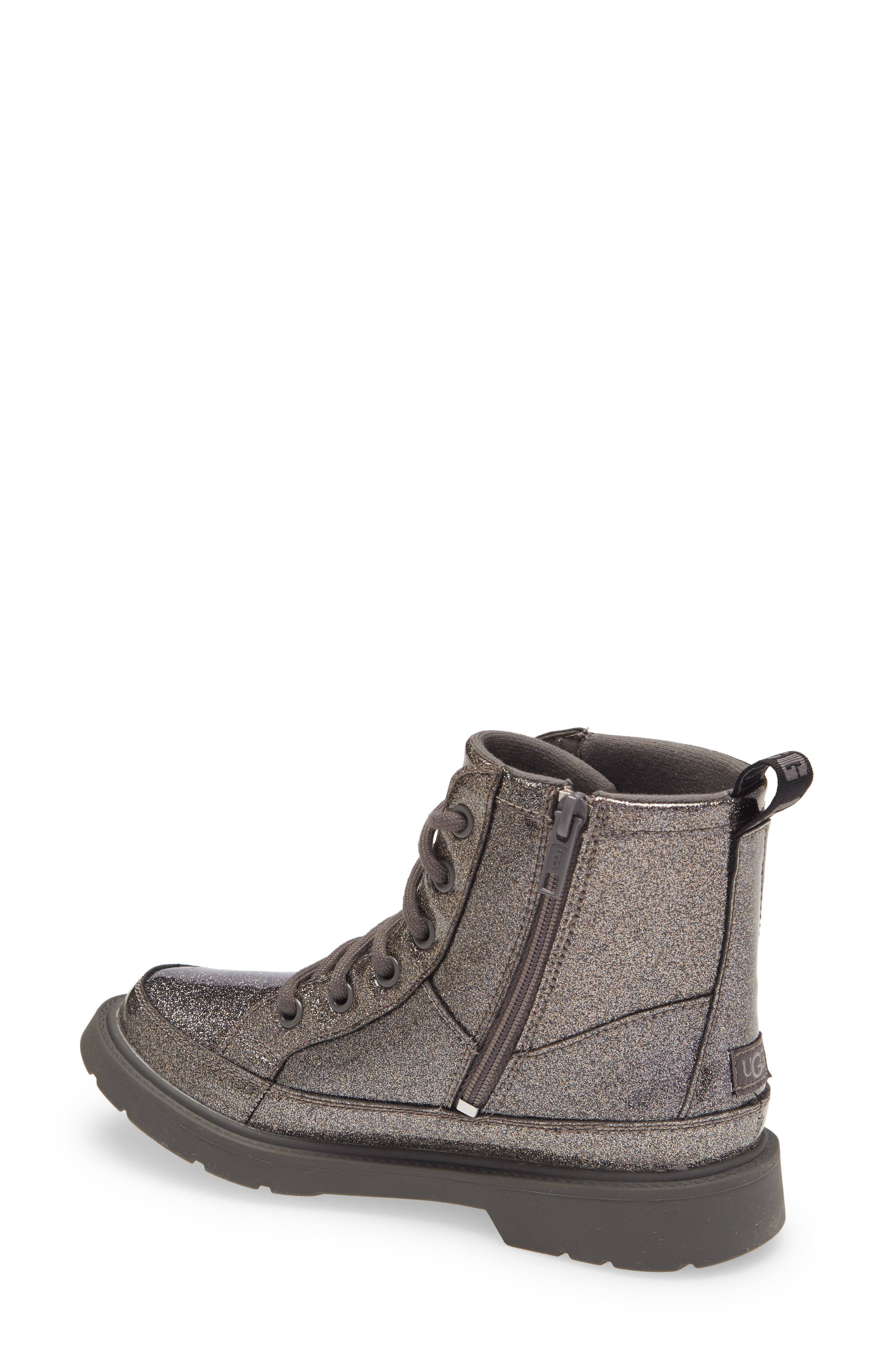 Robley Glitter Combat Boot, Alternate, color, CHARCOAL GLITTER