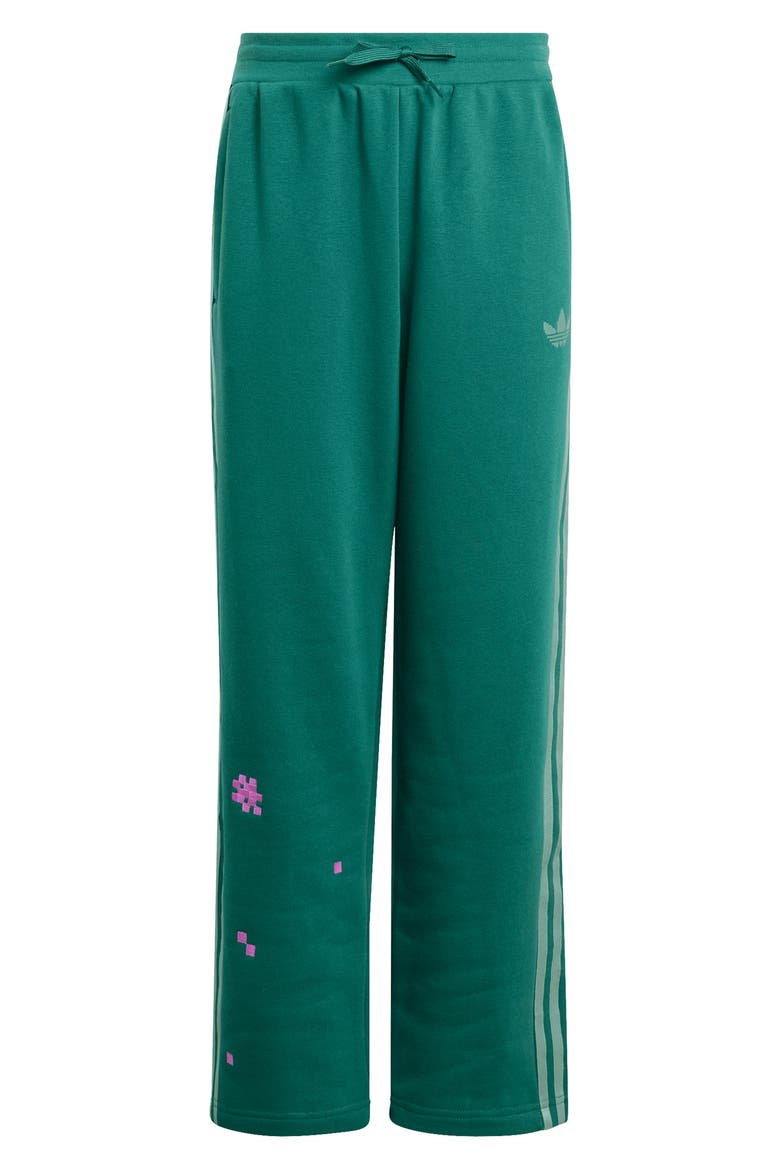 Kids' Minecraft 3-Stripes Trefoil Track Pants, Main, color, COLLEGIATE GREEN
