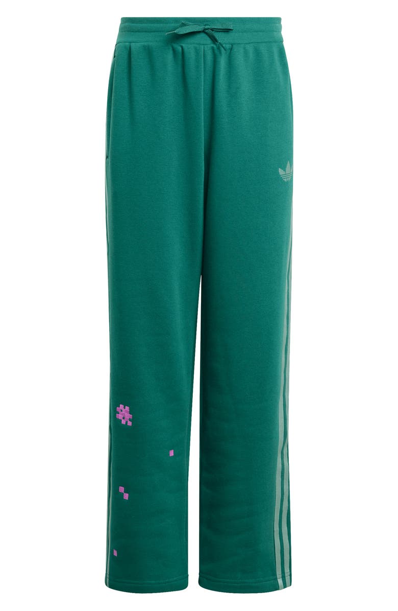 adidas Originals Kids' Minecraft 3-Stripes Trefoil Track Pants, Main, color, Collegiate Green