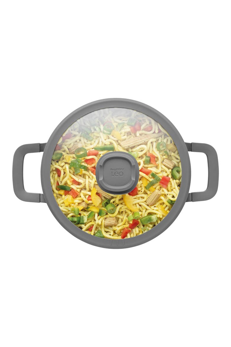 Leo Stone Nonstick 5.9-Quart Covered Stockpot, Alternate, color, BLACK
