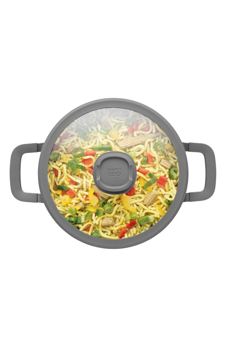 BergHOFF Leo Stone Nonstick 5.9-Quart Covered Stockpot, Alternate, color, Black