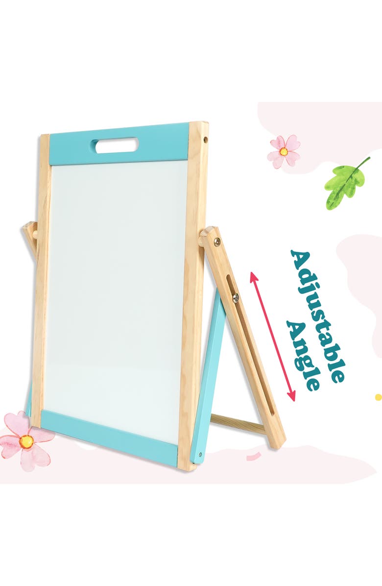 Easy Playhouse Wooden Tabletop Art Easel Doublesided Magnetic Chalk & White, Alternate, color, Multicolored