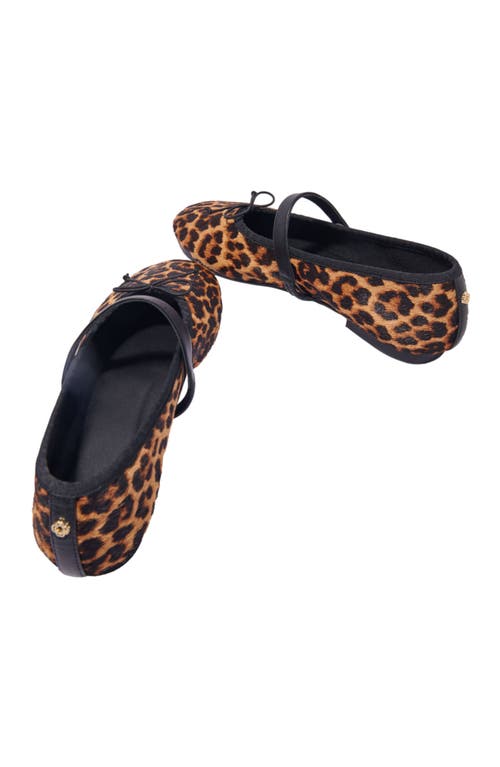 MAJE MAJE LEOPARD-EFFECT LEATHER BALLET FLATS 