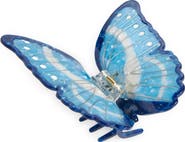 Solar Eclipse Hand-Painted Morpho Butterfly Claw Hair Clip