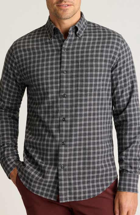 Bonobos Everyday Outline Check Lightweight Cotton Stretch Flannel Button-Down Shirt