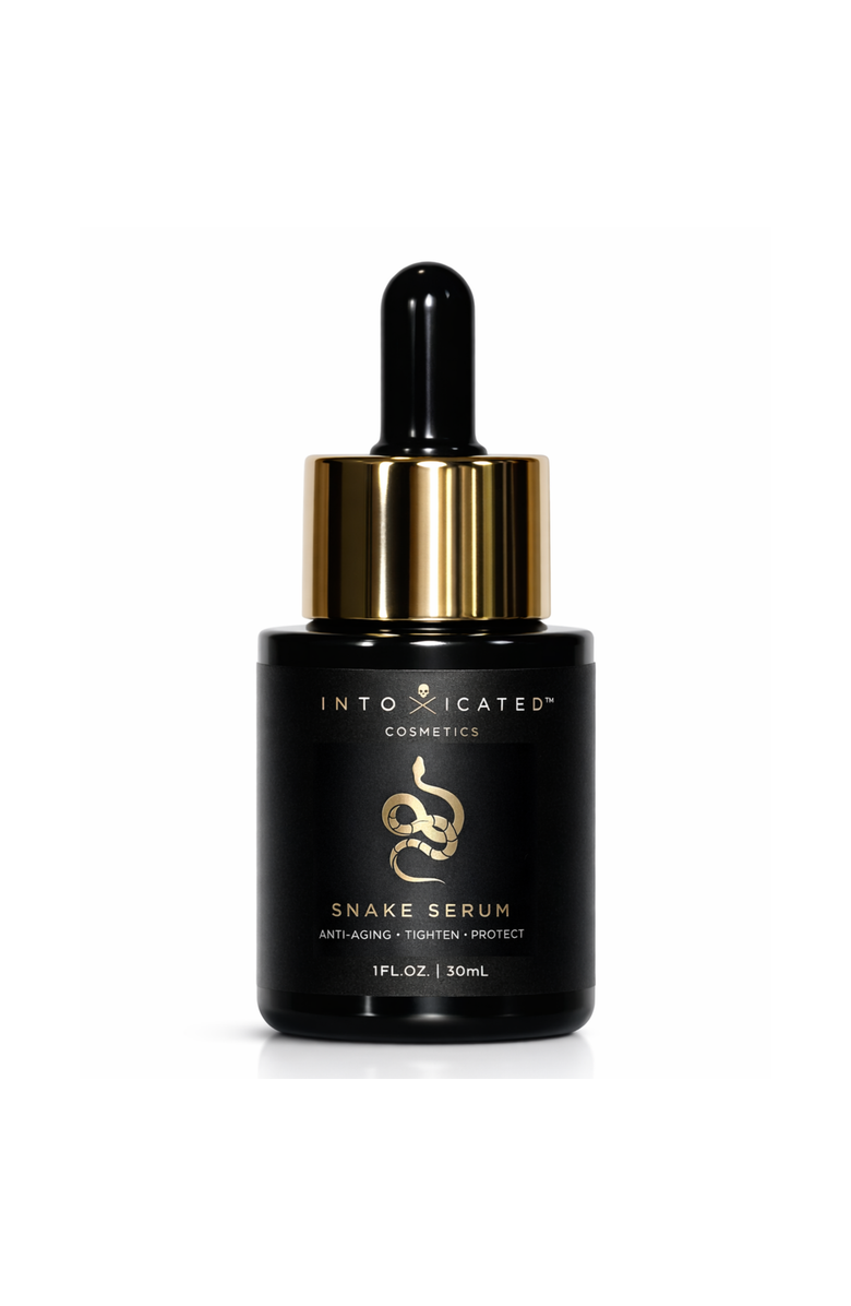 Intoxicated Cosmetics Snake Serum | 1 fl oz/ 30 ml | Anti-Aging Formula with Vegan Snake Peptides | Hydrating Hyaluronic Acid | Niacinamide for Radiant Skin Repair, Main, color, NO COLOR