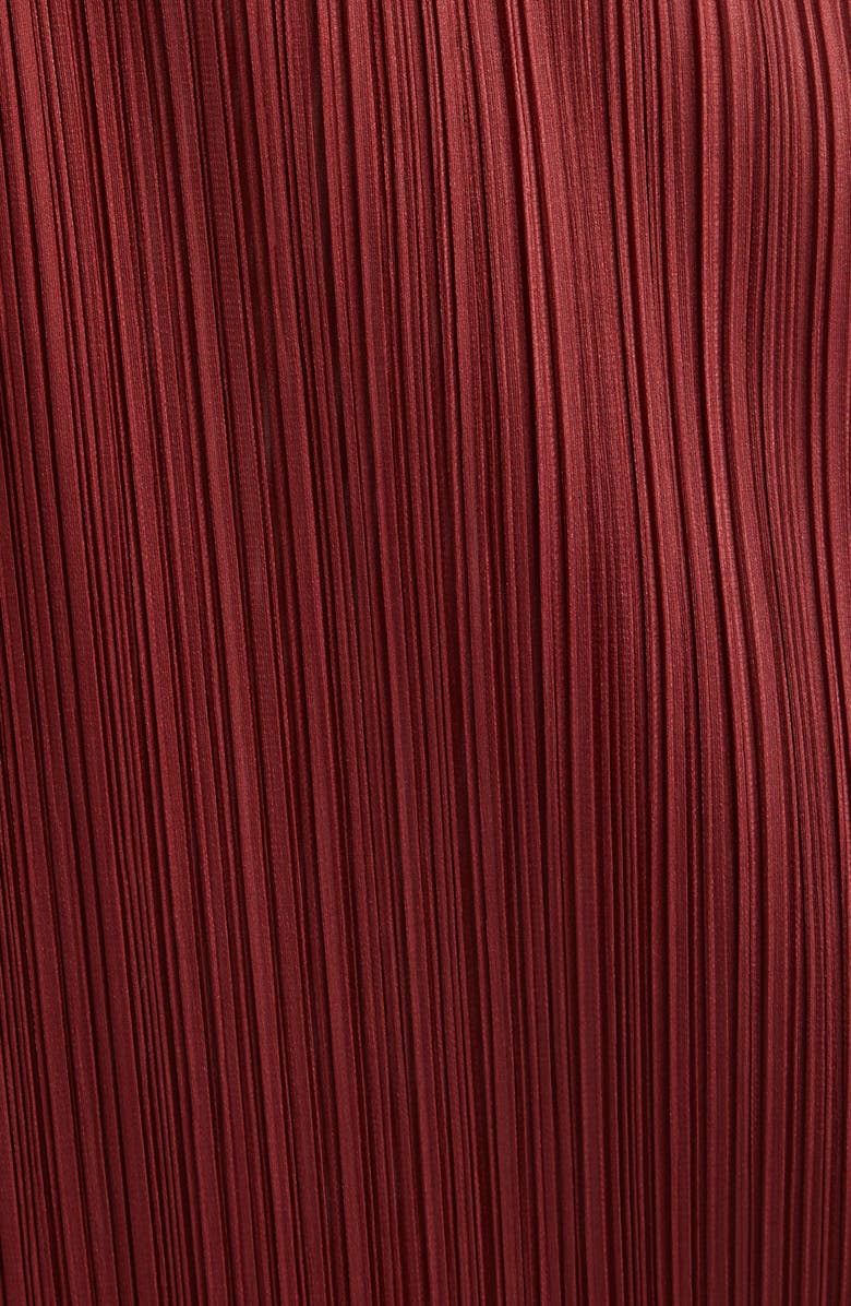 Pleats Please Issey Miyake Monthly Colors October Pleated Midi Skirt, Alternate, color, Brown Red
