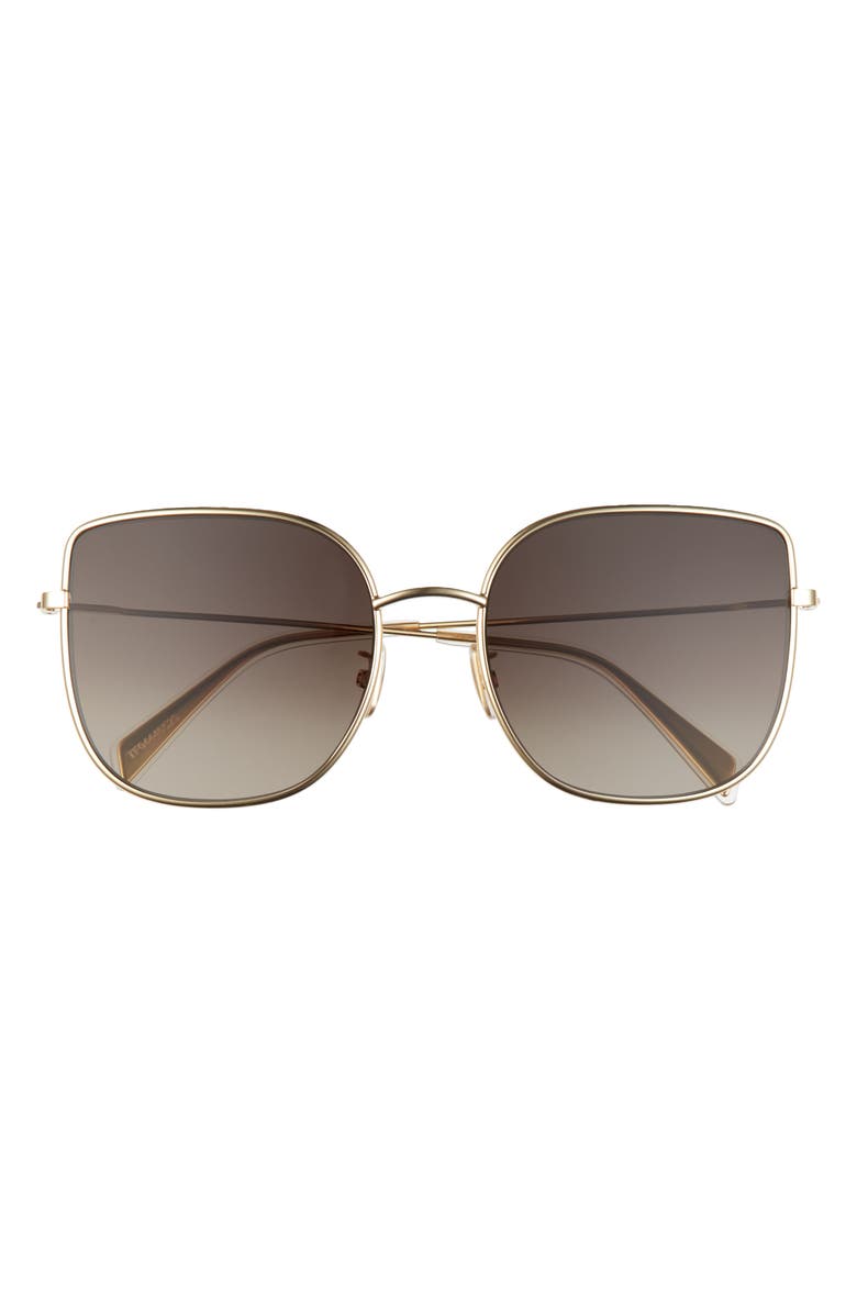 CELINE 59mm Gradient Flat Front Butterfly Sunglasses, Main, color,
