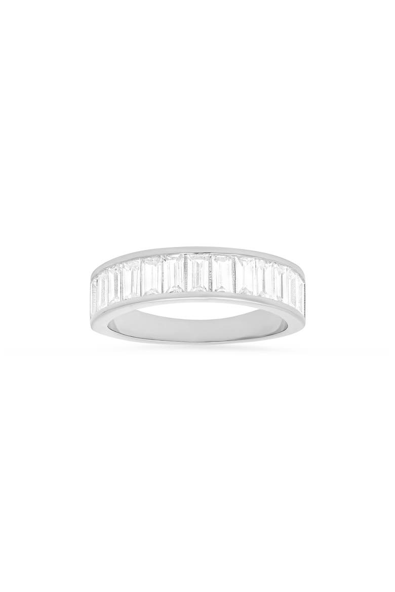 Sterling Silver CZ Band Ring, Main, color, SILVER