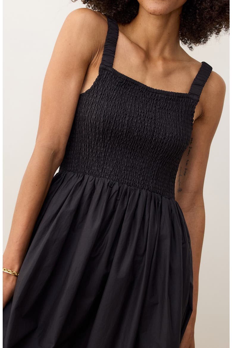 Selene Fit & Flare Eyelet Embroidered Sundress, Alternate, color, BLACK/ MEDITERRANEAN