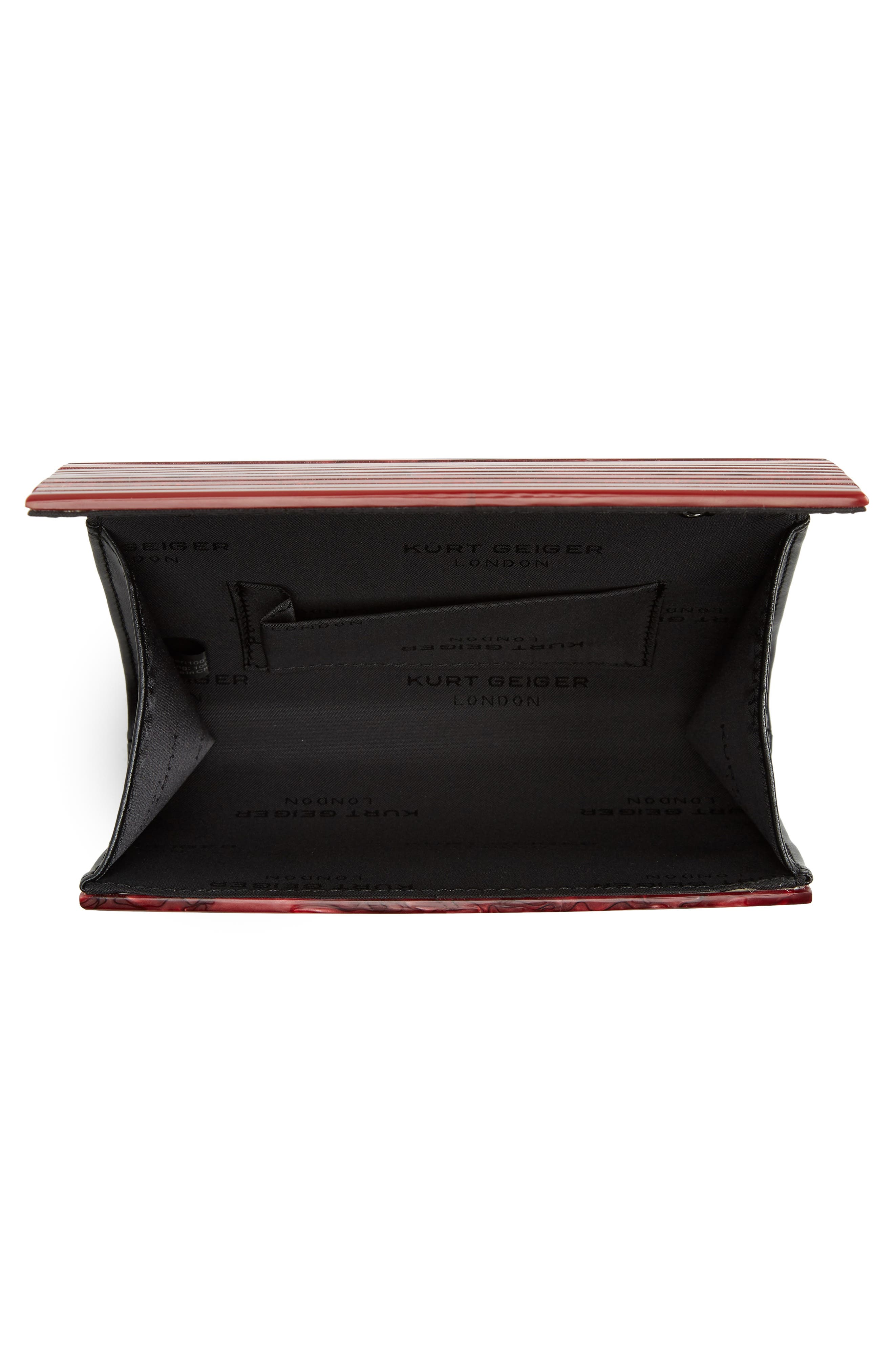 Stripe Envelope Clutch, Alternate, color, RED