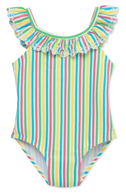 Stripe Ruffle One-Piece Swimsuit (Baby)