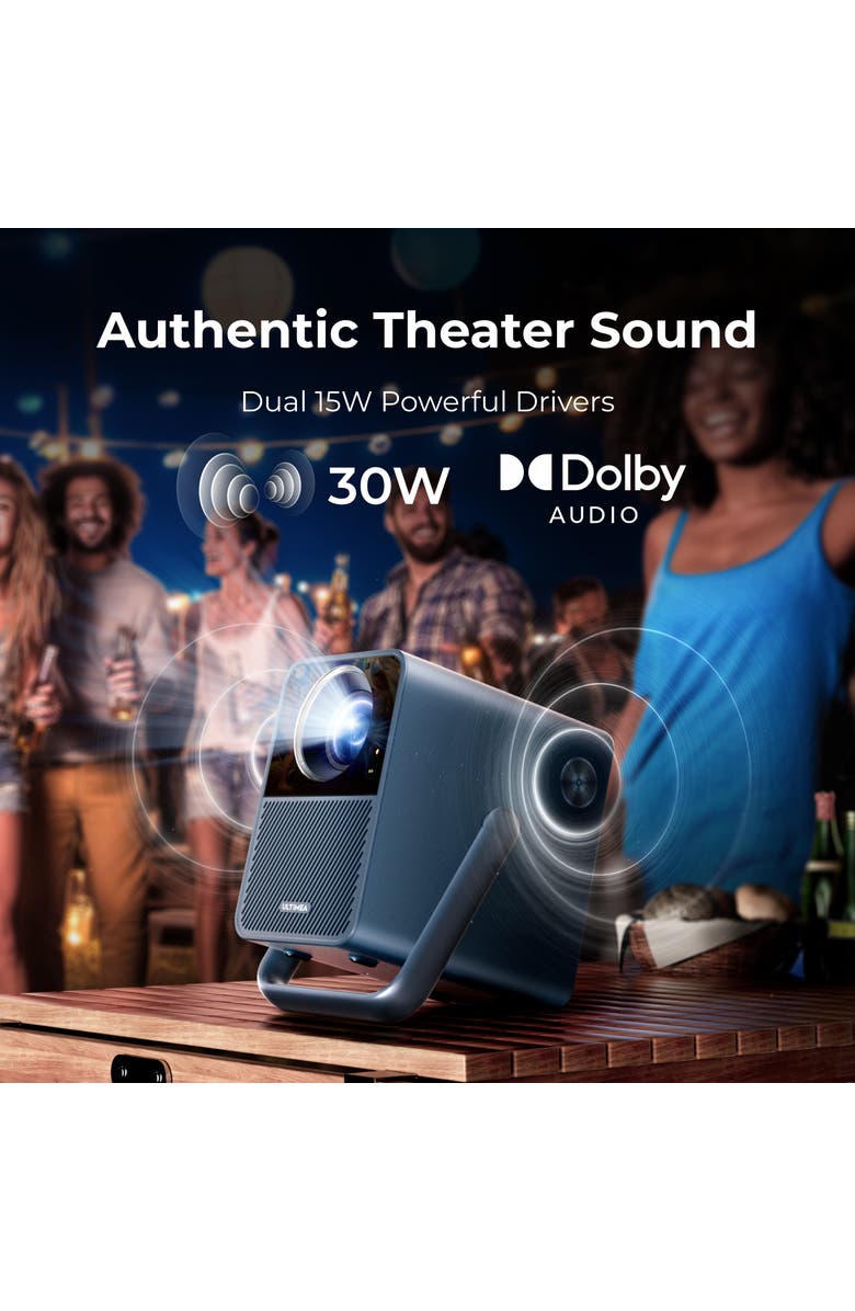 Ultimea Poseidon E40 Projector with Android TV 11.0 Netflix 1300 ANSI Lumens WiFi,Dolby Audio, Alternate, color, Black