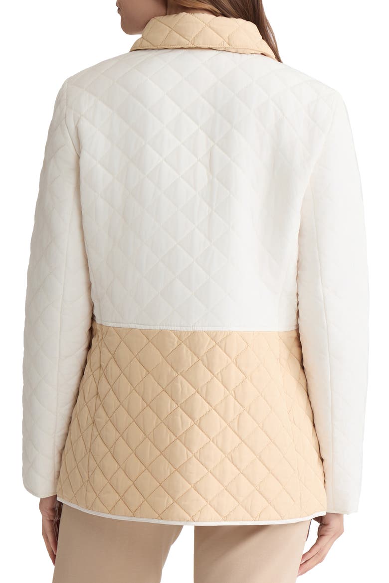 Colorblock Quilted Barn Jacket, Alternate, color, JONES WHITE/ CAFE AU LAIT