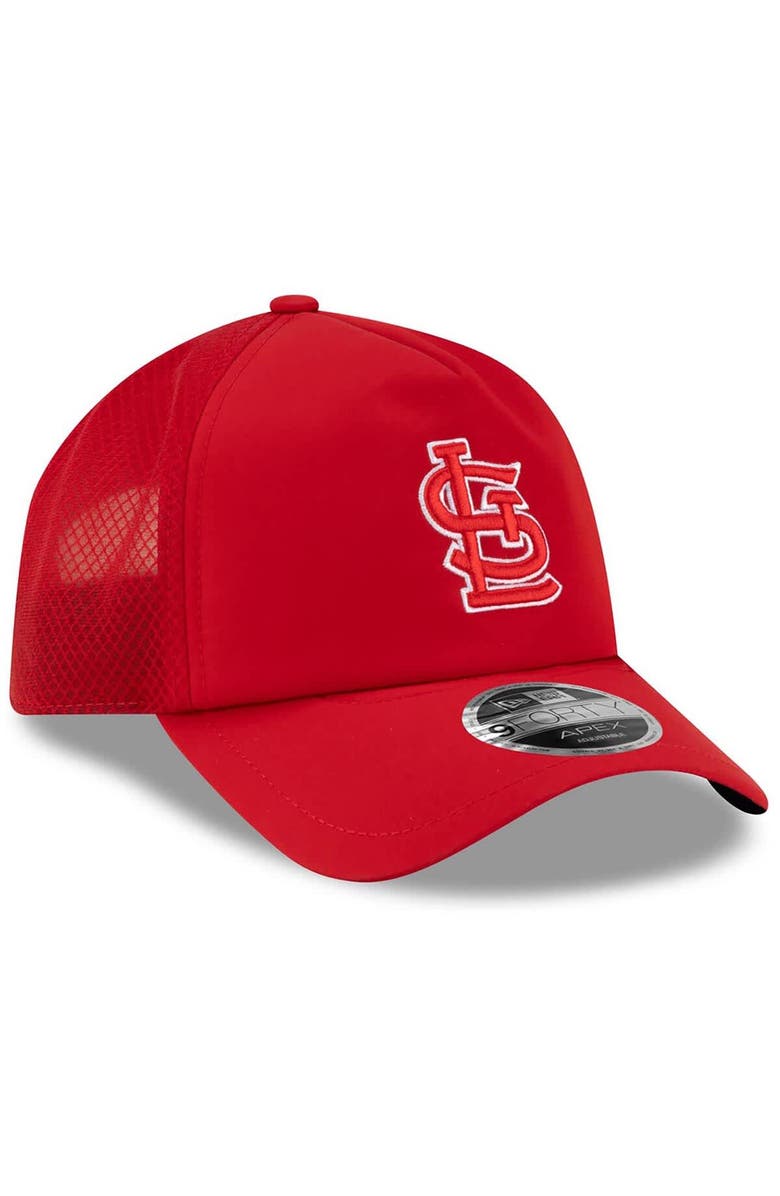 New Era Men's New Era Red St. Louis Cardinals 2026 Batting Practice Apex 9FORTY Adjustable Trucker Hat, Alternate, color, Red