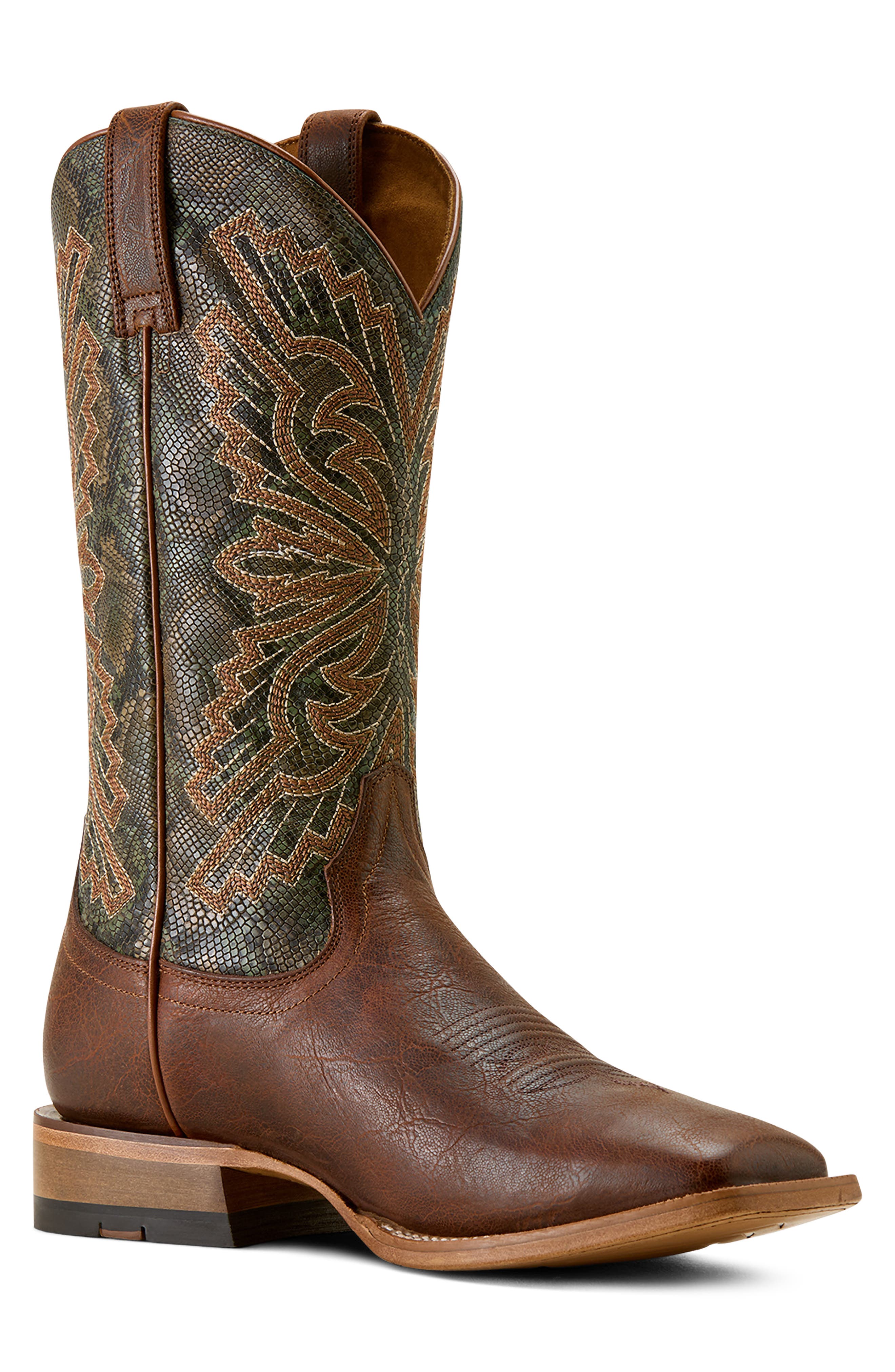 Snakeskin Embossed Western Boot, Alternate, color, COGNAC/ VINTAGE SNAKE PRINT