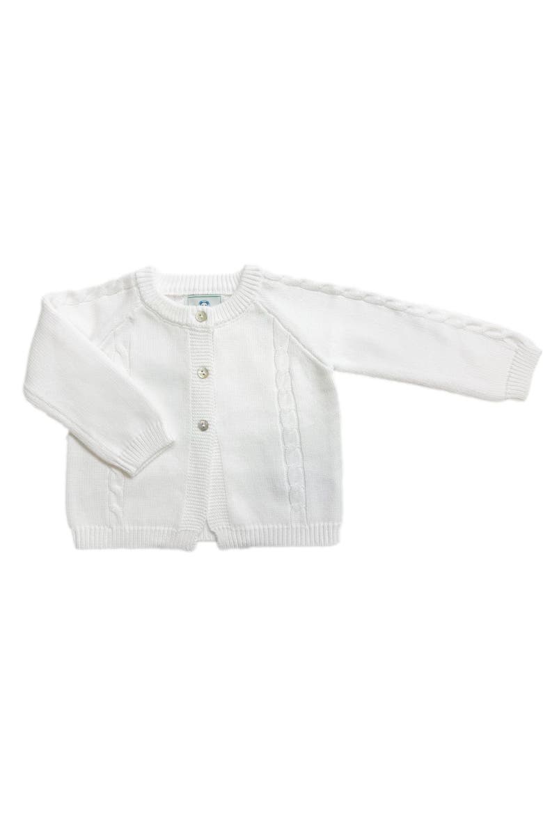 Petite Maison Kids Knit Cotton Cardigan, Alternate, color, White