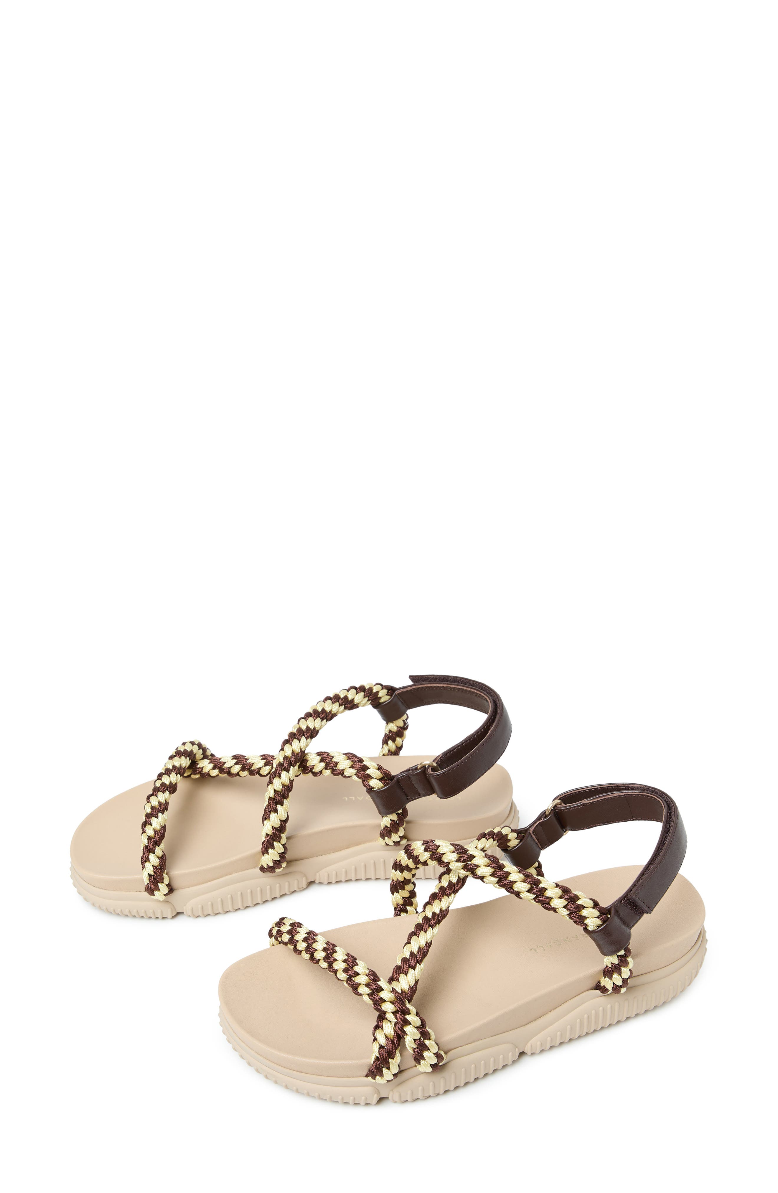 Loeffler Randall Ozzy Sport Sandal, Alternate, color, Cream/ Brown/ Butter