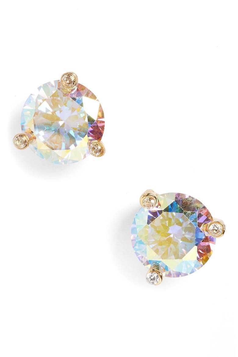'rise and shine' stud earrings, Main, color, ABALONE