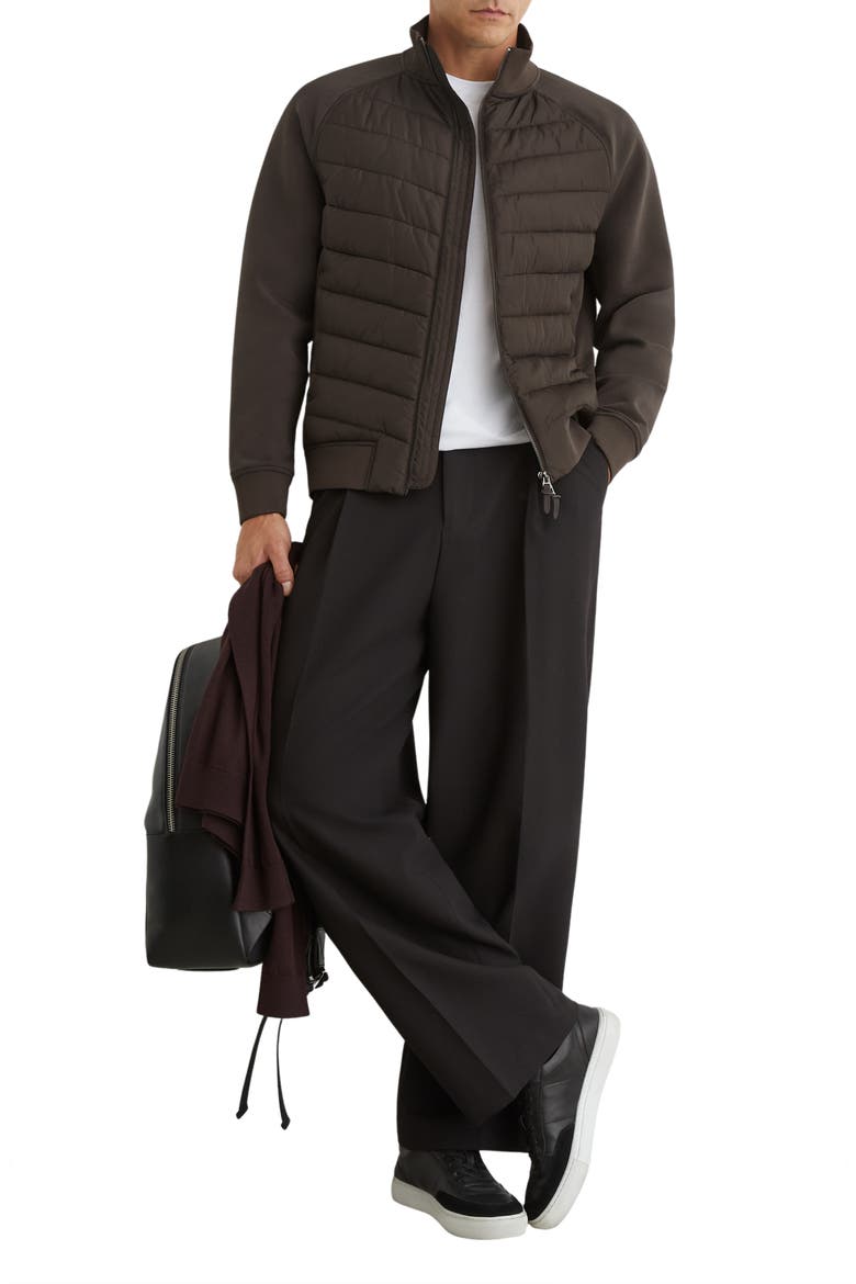 Calvorn Quilted Hybrid Jacket, Alternate, color, BROWN