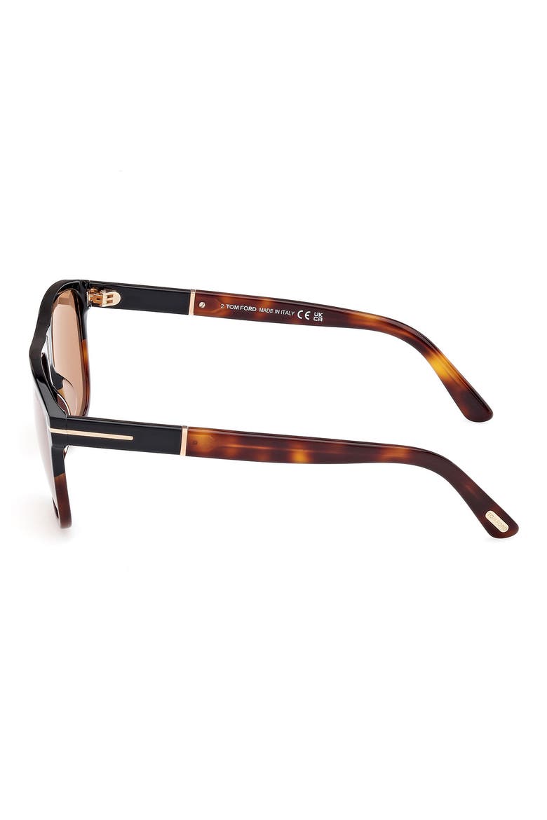 58mm Square Sunglasses, Alternate, color, BLACK/ OTHER / BROWN
