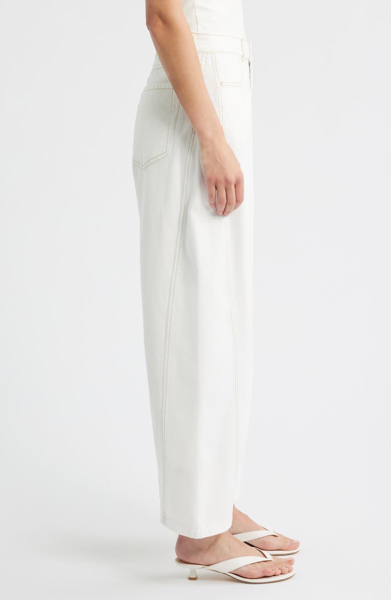 BOSS Orange Wide Leg Pants, Alternate, color, Soft Cream