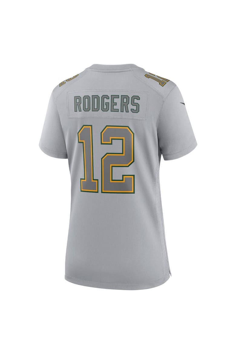 Women's Nike Aaron Rodgers Gray Green Bay Packers Atmosphere Fashion Game Jersey, Alternate, color, Gray