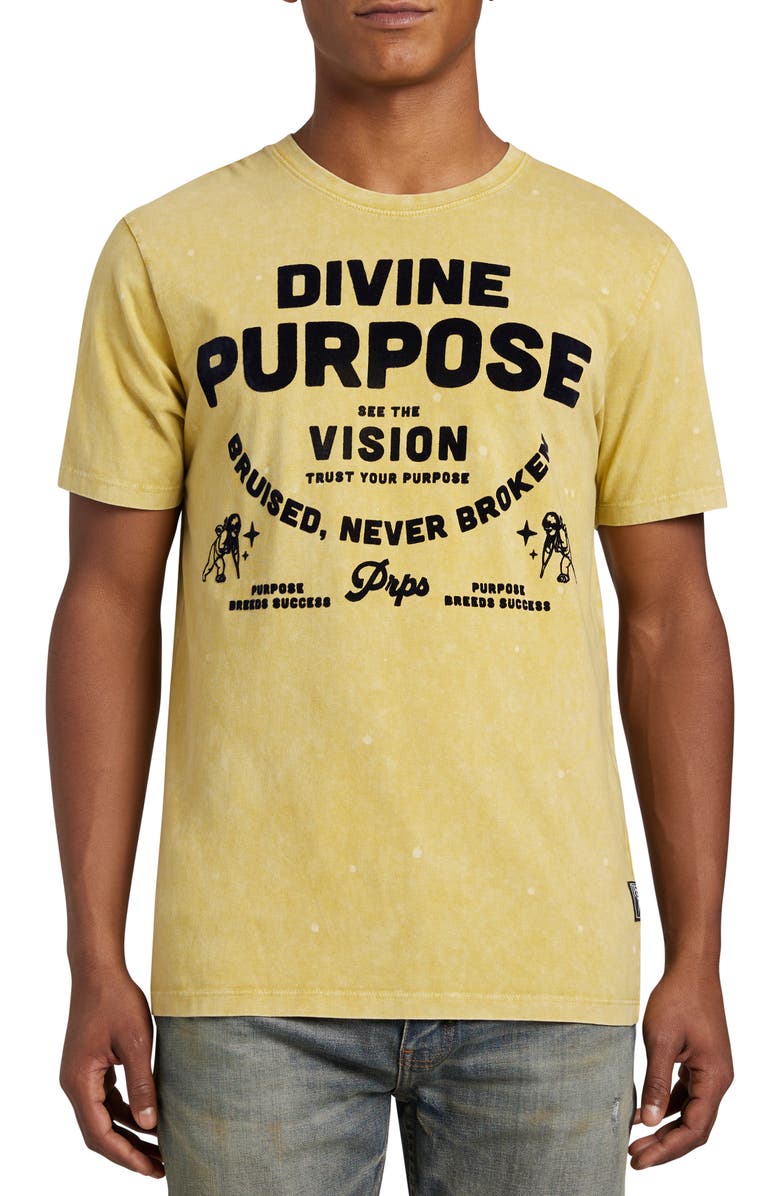 PRPS Bond Graphic T-Shirt, Main, color, Mustard