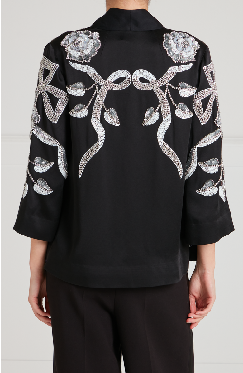 Temperley London Lana Jacket, Alternate, color, Black