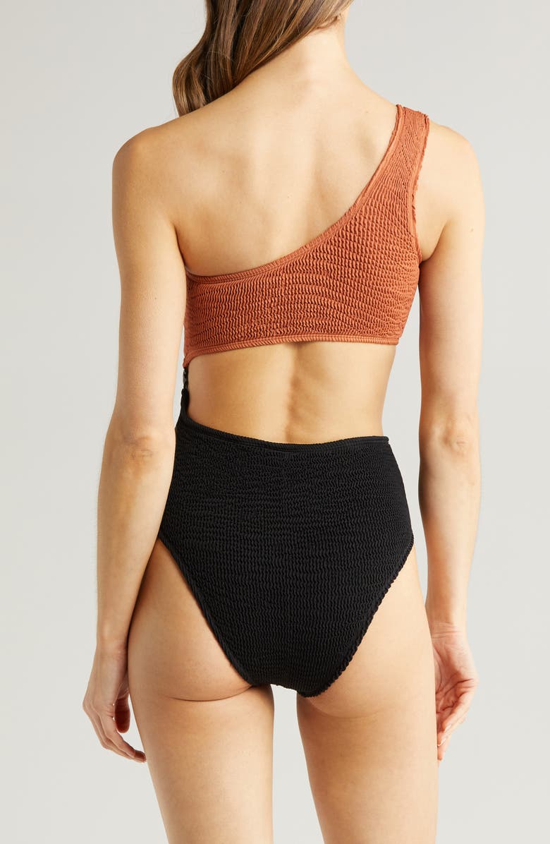 CLEONIE Cutout One-Shoulder One-Piece Swimsuit, Alternate, color, 